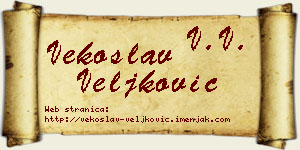Vekoslav Veljković vizit kartica